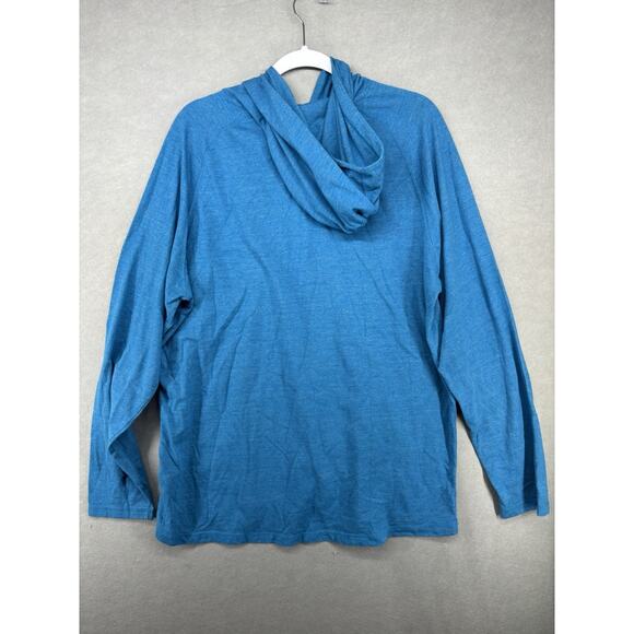 The North Face Pullover Sweatshirt Mens Size XL Base Layer Hoodie Stretch Blue - Picture 5 of 7
